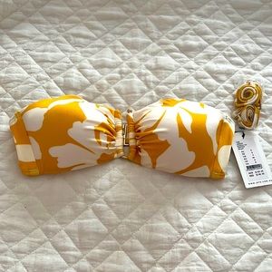 Jets by Seafolly Emporio bandeau top in marigold.